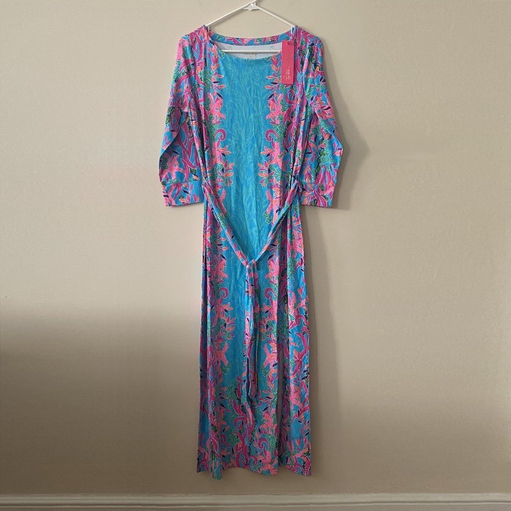 Lilly Pulitzer UPF 50+ Carabella Chillylilly Midi Dress NWT - Picture 6 of 10